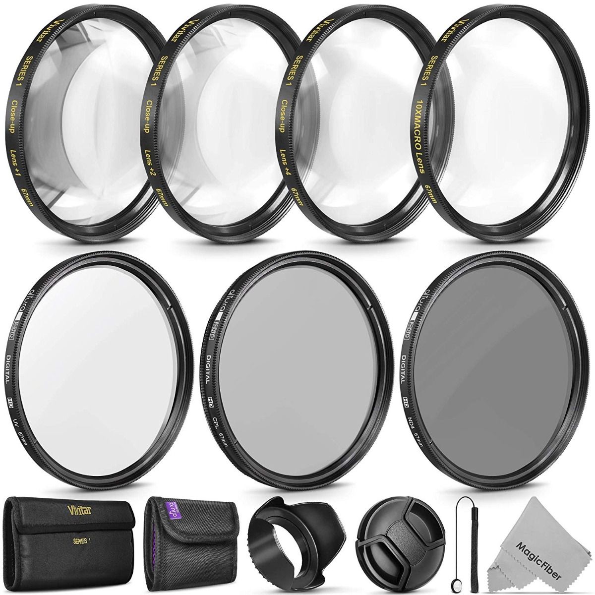 Includes Filters Lens Hood & More Remote 55mm UltraPro Professional Filter Bundle for Lenses with a 55mm Filter Size 
