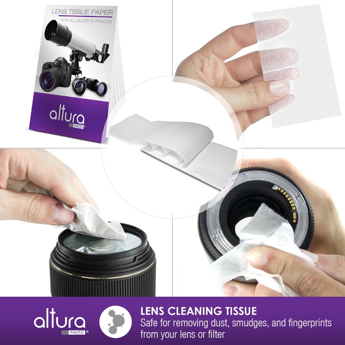 Lens Cleaning Paper Wipes Booklet Camera Filter Tissue Camera Lens Tissue