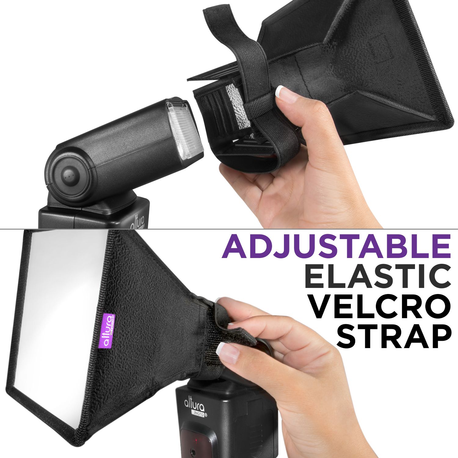 for Canon Yongnuo and Nikon Speedlight Flash Diffuser Light Softbox 9x7” by Altura Photo Universal, Collapsible with Storage Pouch 