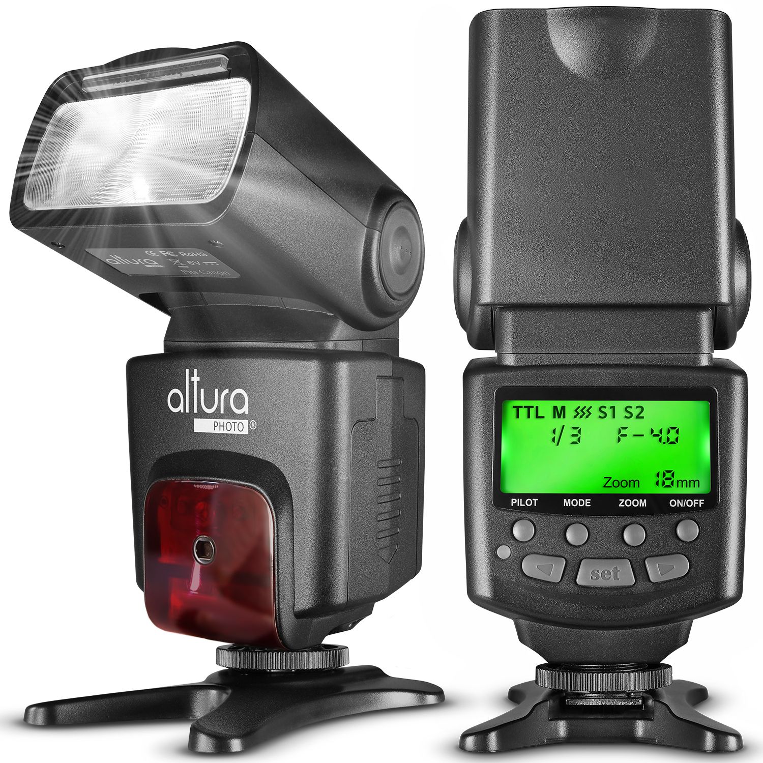 vier keer Hijgend ik heb dorst Altura Photo E-TTL Auto-Focus Dedicated Flash (AP-C1001) for Canon DSLR  Cameras
