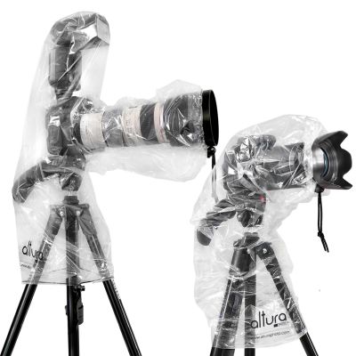 (2 Pack) Altura Photo Rain Cover for DSLR Camera – Standard and Flash Version
