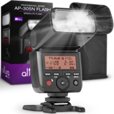 Camera Flash for Nikon by Altura Photo - AP-305N 2.4GHz I-TTL Speedlite for DSLR and Mirrorless