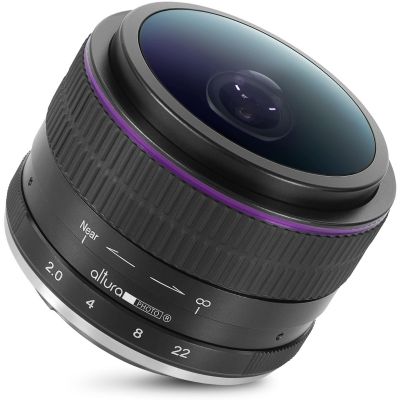 Fisheye Lens for Sony E-Mount Cameras 6.5mm f/2.0 by Altura Photo with Protective Hard Case